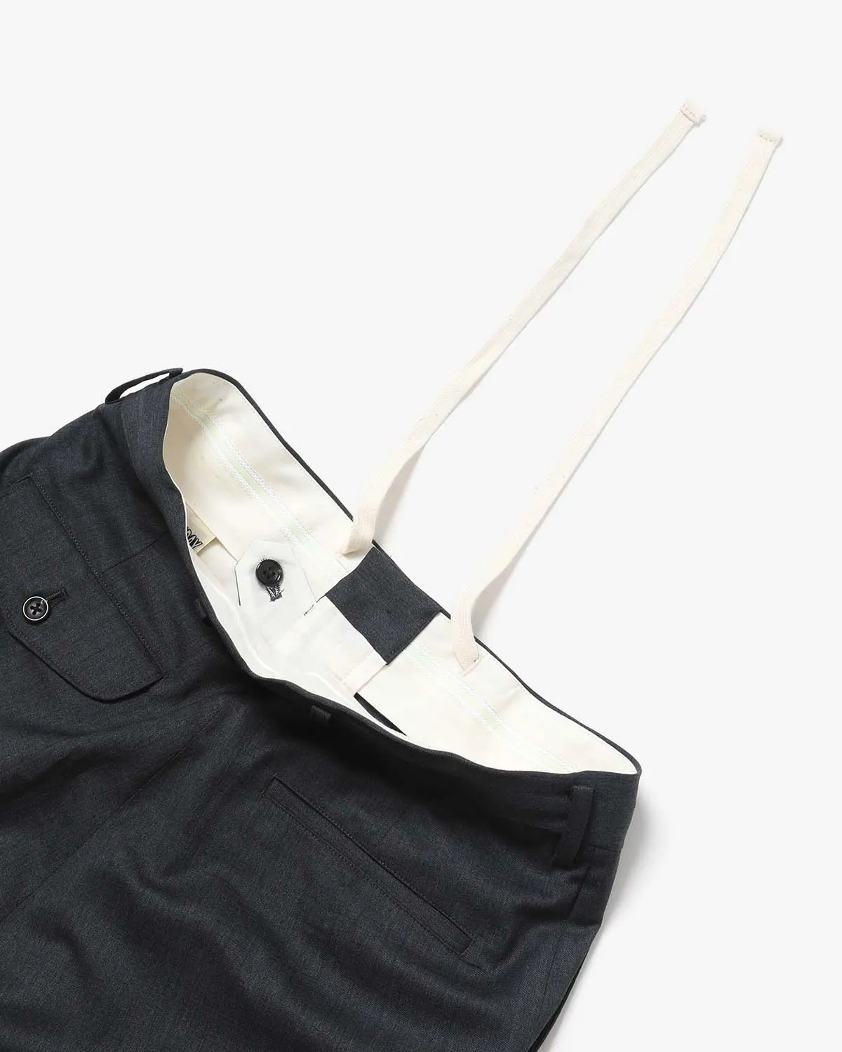 WOOL DRAWSTRINGS SLACKS